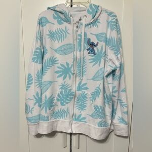 Disney White and Blue Hoodie with Stitch